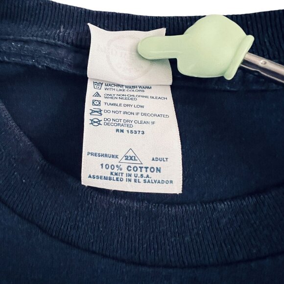 Vtg Texas Longhorn Skull T-Shirt Delta Pro Weight Blue 2XL Southwestern Rodeo - Picture 5 of 9